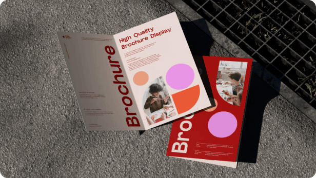 Product catalogue brochure mockup