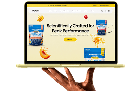 Website development mockup